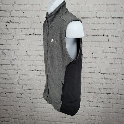 The Smart Factory Spyder Grey Black Full Zip Stand Up Collar Vest Gilet Medium M
