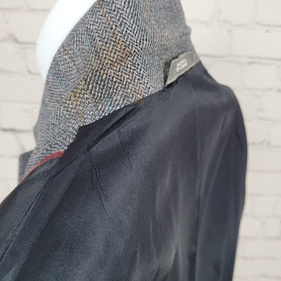 VTG Haggar Imperial Blue Herringbone Gentleman's Fit Blazer USA Made Size 44