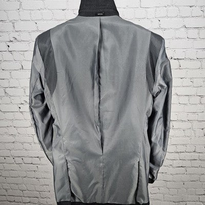 J Ferrar Grey Slim Fit Stretch 2 Button Double Vented Peak Blazer Sport Coat 42L