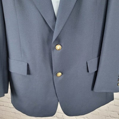 Jack Nicklaus Navy Tournament Series Dell Brothers 2 Button Notch Blazer USA 43R