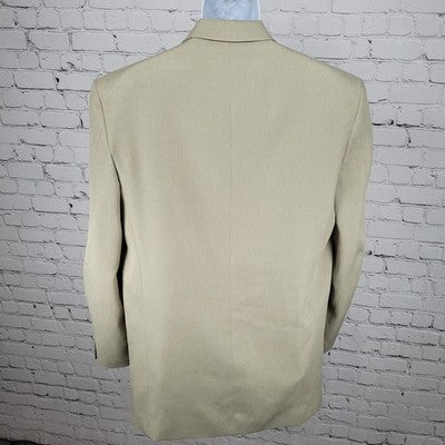 Midtown Man Casual Seperates Beige 4 Button Suit Jacket Sport Coat Size 42L