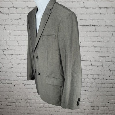 Perry Ellis Castlerock Grey Classic Fit 2 Button Blazer Sport Coat Jacket 38R