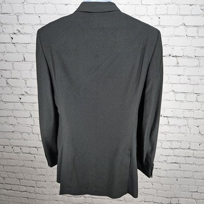 Marc Ecko Black Multitask 2 Button Double Vented Notch Blazer Sport Coat 38L