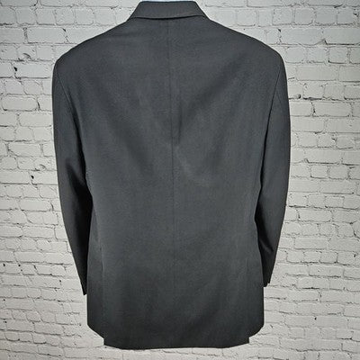 Structure Black 2 Button Double Vented Notch Blazer Sport Coat Suit Jacket 40R