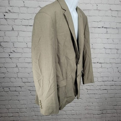 Gianna Uomo Gold Label Beige 2 Button Vented Notch Blazer Sport Coat 46S