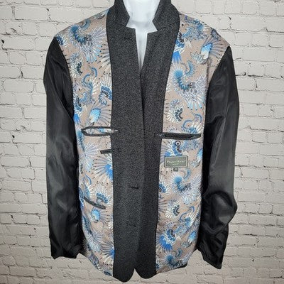 Paisley & Gray Herringbone Slim Fit Stretch Double Vented Sport Coat Size 46R