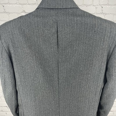 VTG Botany 500 Grey Pinstriped 2 Button Vent Blazer Sport Coat USA Made Size 41S