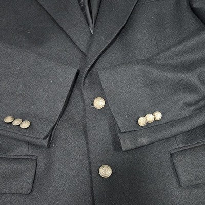 Jos A Bank Black Cashmere Wool Lanerossi Italian Corporate Collection Blazer 39R