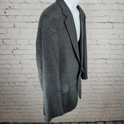Jos A Bank Blue Silk & Wool Blend 2 Button Vented Blazer Sport Coat Size 42R