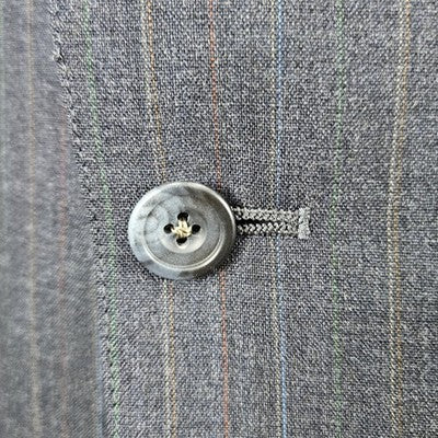 Austin Reed Navy 100% Wool Pinstriped 2 Button Notch Blazer Sport Coat USA 41L