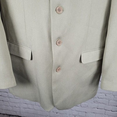 Midtown Man Casual Seperates Beige 4 Button Suit Jacket Sport Coat Size 42L