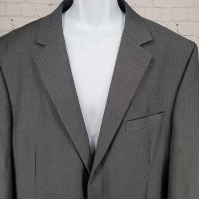 Van Heusen Grey 2 Button Single Vented Notch Blazer Suit Jacket Sport Coat 48R