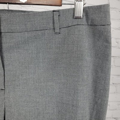Chico's Grey Houndstooth Lightweight Stretch Pants Size 2S US 12S (35x25.5)