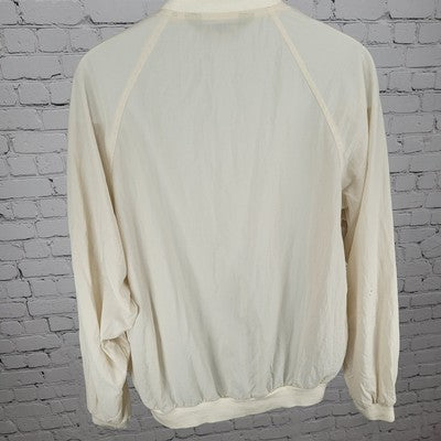 VTG Duckster Wamego Country Club Beige Golf Pullover Windbreaker Jacket Size XL