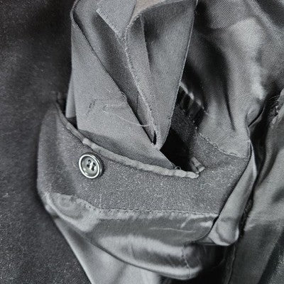 Majer Black 2 Button Single Vented Notch Blazer Sport Coat Italy Made 45