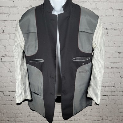 Wilke-Rodriguez Black 100% Wool 2 Button Double Vent Blazer Sport Coat Size 44R