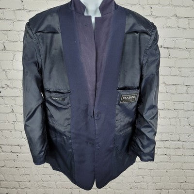 Jos A Bank Navy 100% Wool Tailored Fit Executive Blazer Sport Coat Size 42R