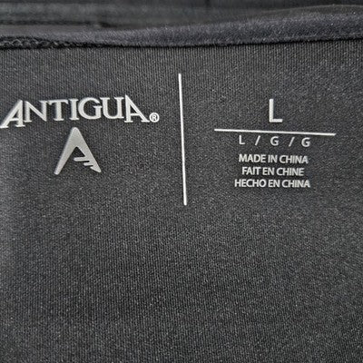 Falconhead Antigua Grey Black Activewear Stretch Full Zip Hooded Jacket Large L
