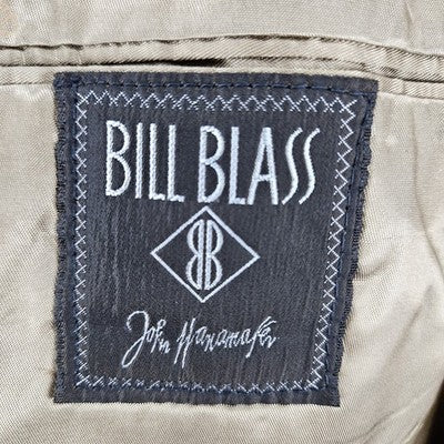 VTG Bill Blass Navy Pinstriped 2 Button Vented Notch Blazer Sport Coat USA 46L