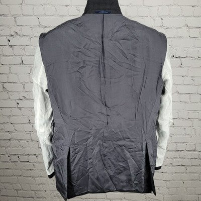 Joseph Abboud Grey 100% Wool Pinstriped 2 Button Blazer Sport Coat USA Made 40R