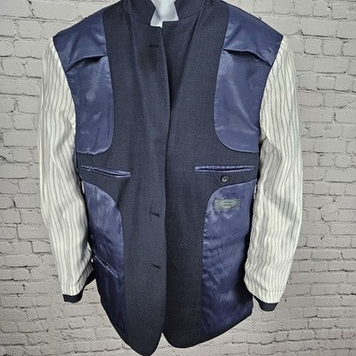 Pronto Uomo Navy 100% Wool Platinum 2 Button Vented Notch Blazer Sport Coat 44R