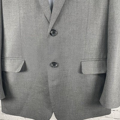 J. M. Haggar Grey Classic Fit 2 Button Vented Notch Blazer Sport Coat Size 44R