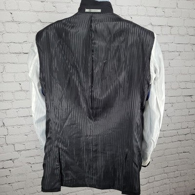 Bachrach Black 100% Wool Modern Fit 2 Button Double Vented Notch Blazer Size 42L