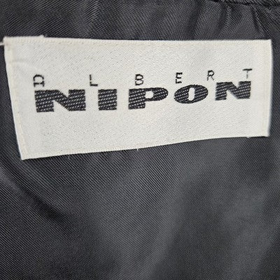 Albert Nipon Brown Black 100% Wool Double Breasted Peak Blazer Sport Coat 42R