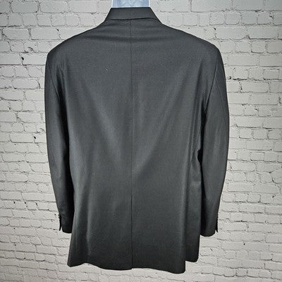 Lauren Ralph Lauren Black 100% Wool 2 Button Vented Notch Blazer Sport Coat 42L