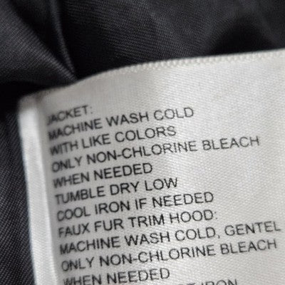Kenneth Cole Black Down Feathers Insulated Zip Puffer Jacket Coat Parka Small S