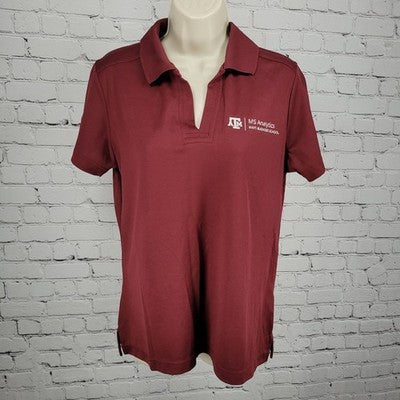 NWT Texas A&M University MS Analytics Burgundy Short Sleeve Shirt Top Medium M