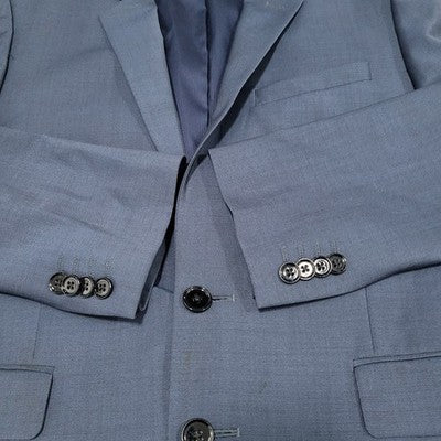 Express Blue Skinny Fit Innovator 2 Button Notch Vented Blazer Sport Coat 38