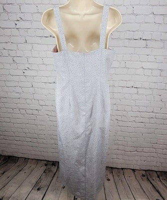 VTG JR Nites Calendo Grey Floral Embossed Glitter Side Slit Maxi Dress 10P