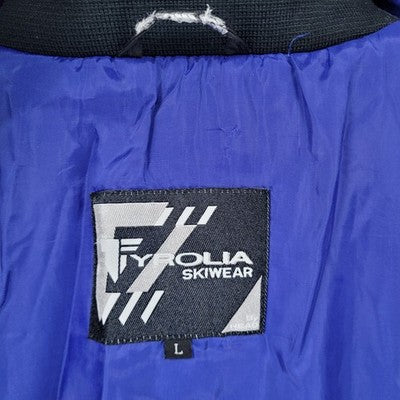 VTG Tyrolia By Head Blue Celtech Waterproof Hooded Insulated Ski Jacket Large L