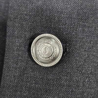Stafford Grey 100% Wool 2 Button Single Vented Notch Blazer Sport Coat 46R