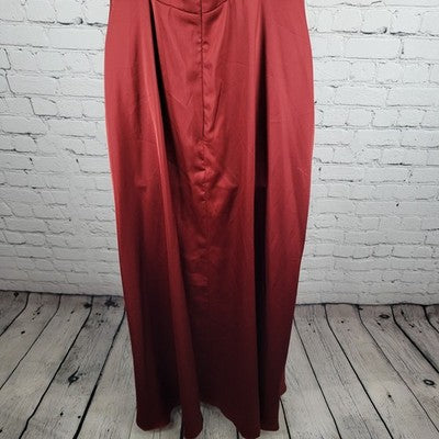 Azazie Red Strappy Backless Side Slit Maxi Bridesmaids Formal Long Dress A6