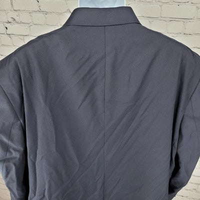GS Perfect Fit Navy Stretch 2 Button Vented Notch Blazer Sport Coat Size 50R