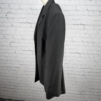 John Meyer Norwich Black Pinstriped Button Notch Ventless Blazer Suit Jacket 24W