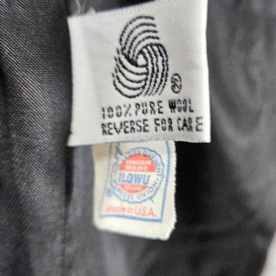 VTG Jones New York Black 100% Wool Velvet Collar Over Coat USA Small Petite SP
