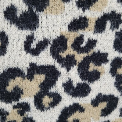 Central Park West New York Beige Leopard Open Cardigan Sweater Size Small S