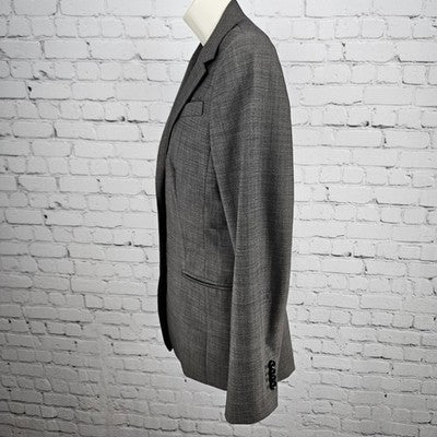 Ann Taylor Brown Wool Blend Stretch 2 Button Vented Notch Blazer Suit Jacket 6P