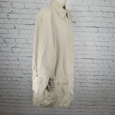 London Fog Beige Limited Edition Buttoned Removable Plaid Liner Trench Coat 10R