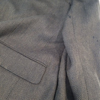 Alan Flusser Brown 100% Lambswool Tweed Notch Vented Blazer Sport Coat Size 44R