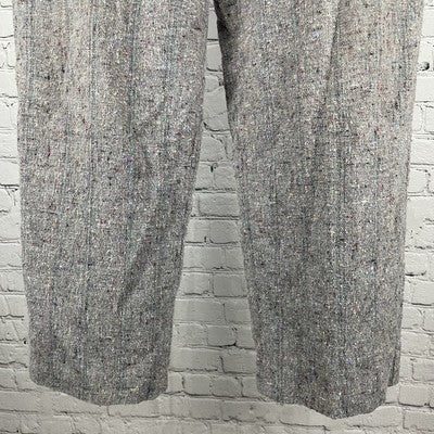 VTG Lucia Grey Multicolor Wool Blend High Rise Pants USA Made Size 14 (29x29)