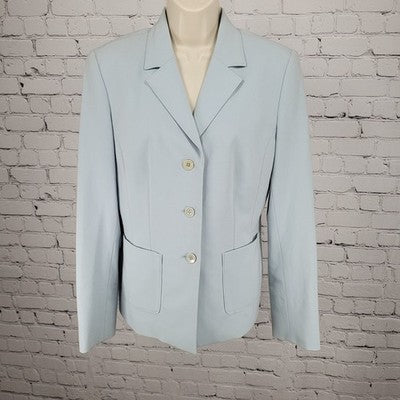 Caslon Blue 3 Button Notch Inner Pocket Lined Stretch Blazer Suit Jacket 8
