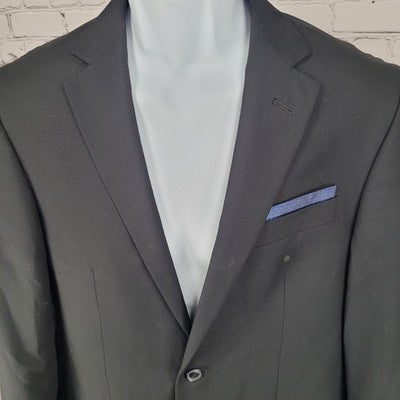 Billy London Black 2 Button Notch Double Vented Blazer Sport Coat Size 38R