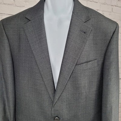 AWEAR2 Kenneth Cole Grey Stretch 2 Button Notch Blazer Sport Coat Size 42L