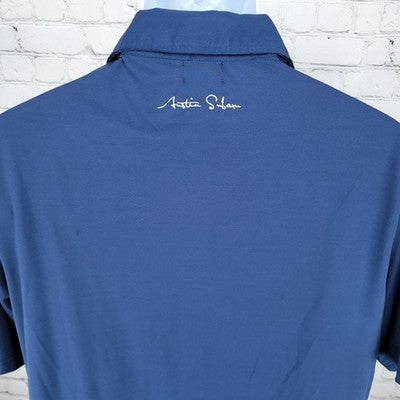 Subaru Austin CAG Navy Lightweight Stretch Short Sleeve Polo Shirt Size Large L