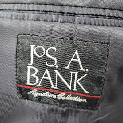 Jos A Bank Dark Grey 100% Wool Signature 2 Button Blazer Sport Coat Size 48L