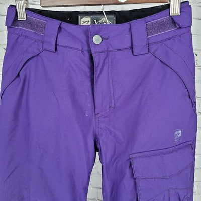 Orage Purple Insulated Adjustable Waist Snow Pants Youth Size Medium M (25x26.5)